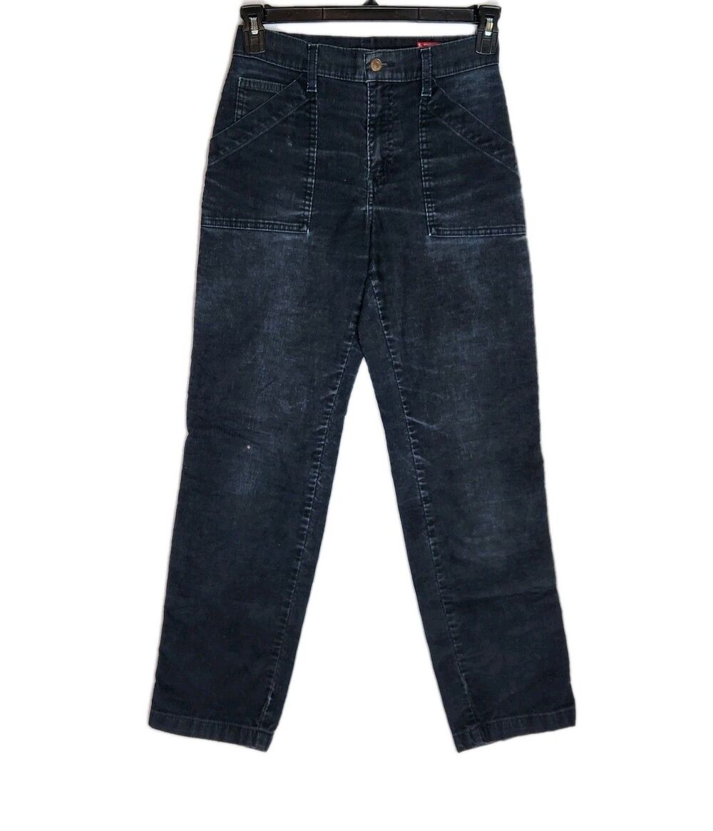 Vintage Y2K Levi's Corduroy Pants Size 4 Black Jeans Camp Pant Mid Rise Grunge